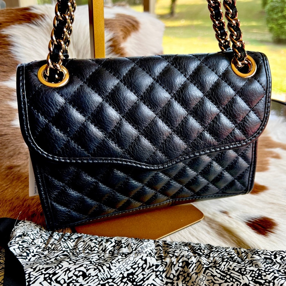Rebecca Minkoff Black Quilted Chain Shoulder Bag